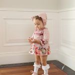 Vestido/capota/braguita maquillaje print/floral Dolce Petit
