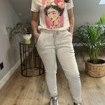 Joggerg listas beige elástico